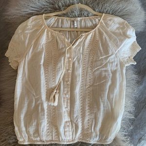 Joie cream peasant top